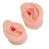 1 Pair Piercing Practice Ear Model Novice Soft Silicone Flexible