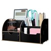 EXERZ Wooden Desk Organiser/Desk Tidy Caddy/Pen Holder - Remote Holder