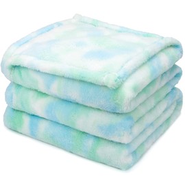 Fleece Blanket Green Throw Blanket - 300GSM Throw Blanket for Couch Soft Lightweight Plush Cozy Microfiber Blankets & Throw