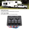 12V 24V 4 Gang Rocker Switch Panel IP65 Waterproof with