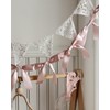 Rosewood Blush Pink Bow Garland - Pre-Assembled 6ft Rustic Baby