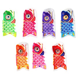 Koinobori Carp Streamer, Indoor, Mini Carp Streamer, 5.9 inches (15 cm), Set of 7 Carp Banners, Koinobori (Koinobori), Mini Koinobori, Garden, Children's Day, First Festival, Tango Festival