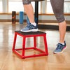 JFIT Plyometric Jump Box - 12-Inch Height, Red/Black