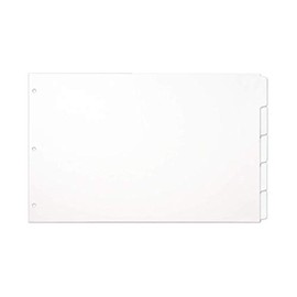 11x17 White 12 Tabbed Dividers Extra Long (24 per Package) with Holes