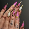 Long Stiletto Press on Nails - Pink Fake Nails with