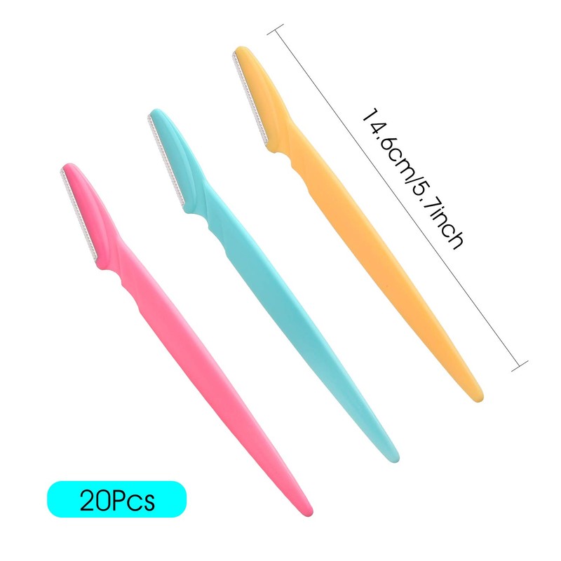 FEPITO 20 Pieces Women's Face Razor Eyebrow Razor Shaper Razor