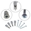 YIXISI 25 Screws & 25 Plasterboard Dowels Metal, Heavy Duty