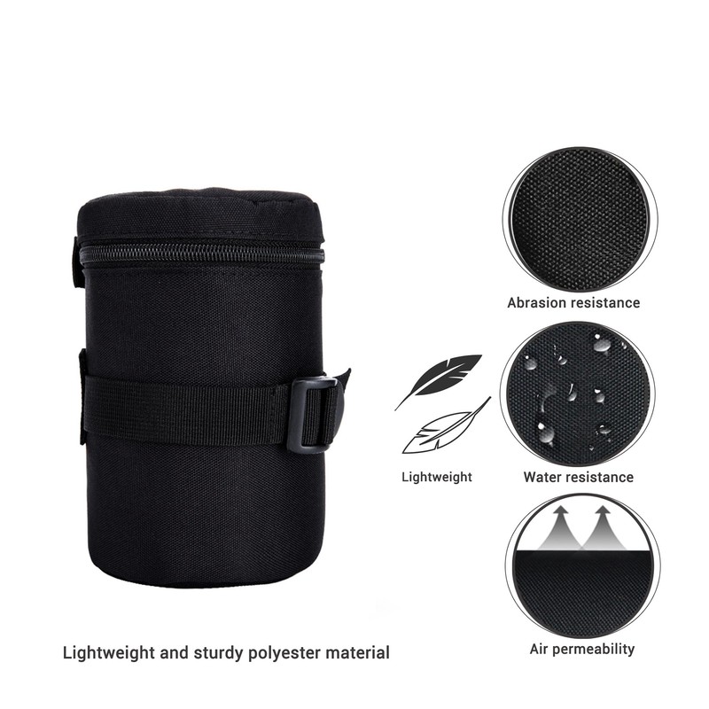 JJC Lens Bag Protective Case, black, L, Lens Pouch