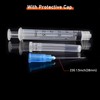 10 Pack 3ml/cc Disposable Luer Lock Lab Syringes with 23Ga
