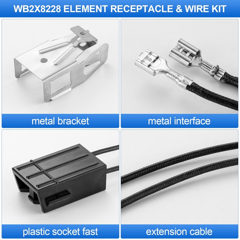 Catilon WB2X8228 Element Receptacle and Wire Kit, Compatible with GE