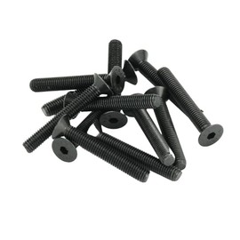 M4 (4mm x 30mm Inc Head) Hex Socket Countersunk Machine Screws - Black High Tensile Grade 10.9 (Pack of 20)