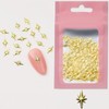 200 Pcs Gold Star Nail Charms 3D Six Pointed Star