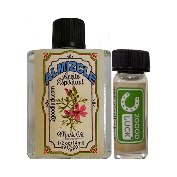 2GoodLuck Musk, Spiritual Oil with 1 Dram Perfume Set for Magic and Rituals. Aceite Espiritual Almizcle para Rituales Y Magia.