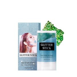 Pailletten Glitter Stick, Green Körper Glitter Stick, Party Prom Performance Makeup Makeup Gesicht Körper Schlüsselbein Highlighter