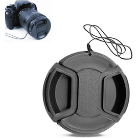Gugxiom Cubierta de la Tapa de la Lente, Cubierta de la Lente de Pellizco Central con Correa Antipérdida, para Accesorios de Cámara (52mm)