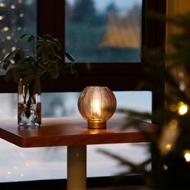 LUSHARBOR - Lámpara de mesa con temporizador, lámparas de mesa inalámbricas con foco LED, luz nocturna, lámparas de mesa pequeñas para sala de estar, decoración al lado de la lámpara para esquina