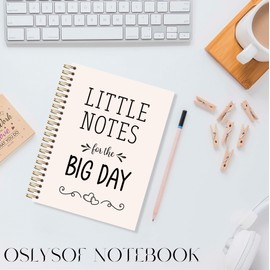 OSLYSOF Wedding Planning Spiral Notebook, Marriage Journal for Couples, Engagement Gifts for Couples Notebooks for Note Taking, Bride and Groom Gifts, 5.5x8.3 Inch with 164 Pages