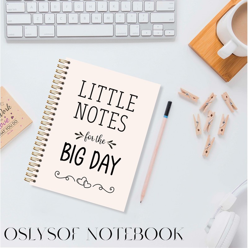 OSLYSOF Wedding Planning Spiral Notebook, Marriage Journal for Couples, Engagement