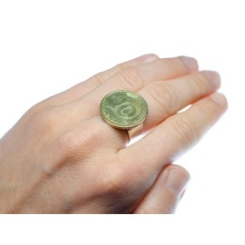 10 DM German Mark Coin Purse Mini Bling Genuine Penny Money Penny Number FRG