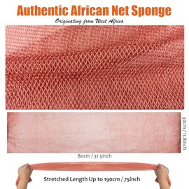 Esponja Red Africana Unifab Baño Exfoliante Real Paño Lavado Corporal Ducha Rosa Negro