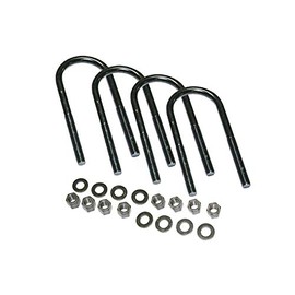 RealTruck SUPERLIFT SUSPENSION U-Bolt Kit | Round U-Bolts 9/16 x 3-1/8 x 10 | 10764 | 4 Pack of U-Bolts with Hardware