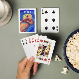 Lantern Press Sea Otter, Vivid Series (52 Playing Cards, Poker Size Card Deck with Jokers)