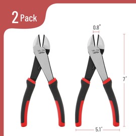 Mr. Pen- Wire Cutter, 7 Inch, 2 Pack, Wire Cutters Heavy Duty, Diagonal Wire Cutters, Nippers, Side Cutters, Flush Cutters, Diagonal Cutter, Cutting Pliers, Floral Wire Cutter, Heavy Duty Wire Cutters