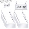 20Pcs Plastic Wire Shelf Label Holder Clip On Wire Basket