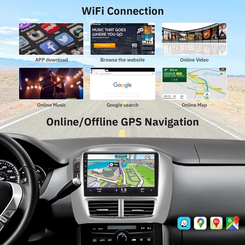 Unbranded For Honda Pilot 2006-2008 Android 12 Apple Carplay Car