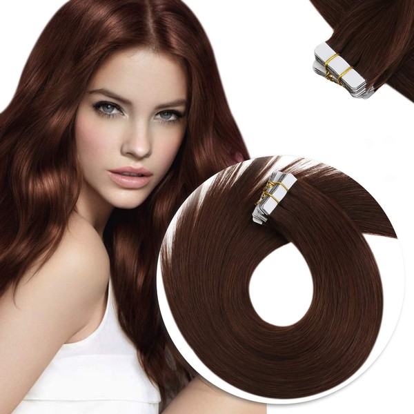 Sunny Tape in Extensions Auburn Human Hair 22inch Remy Tape
