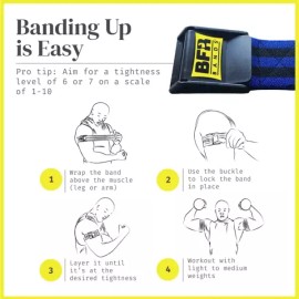 BFR BANDs 팔 다리 및 둔부 폐쇄 훈련을 위한 흐름 제한 밴드 무거운 무게를 들이지 않고 근육을 늘리는 데 BFR BANDs Blood Flow Restriction Training Bands for Leg, Arm and Hip, Increasing Muscle without Heavy Weights