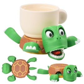 3D Printed Turtle Coaster - Unique and Fun Cup Holder, Heat-Resistant Drink Coaster, Creative Office Table Decor, Funny Gift for Friends, Family, and Colleagues(Green)