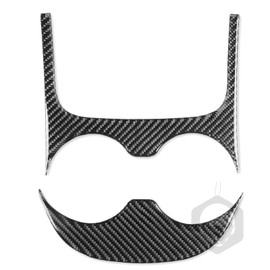 Carbon-Universe DC4527-002 Black Carbon Fiber Car Cup Holder Trim Cover Compatible with Dodge Journey 2011-2017