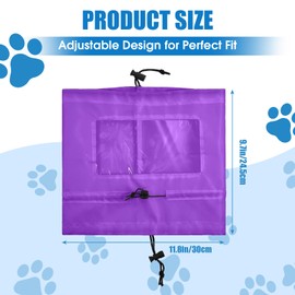 Waterproof Dog Ear Caps, Adjustable Pet Shower Wrap with Clear Baffle, Pet Eye Ears Protection Showered Cap in Bathing, Grooming, Swimming, Outdoor