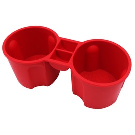 WANGCL TPE Centre Console Drink Holder Coin Holder for Car Insert Drink Holder Storage Organiser Suitable for Model 3 - Red