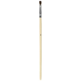 TRUSCO TFBH2 Flat Paint Brushes, Set of 5, Natural Horse Hair, No. 2, Hardware Width 0.1 inches (3 mm), Hair Length 0.3 inches (7 mm), Total Length
