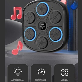 Music Boxing Machine with Boxing Gloves, Smart Bluetooth Electronic Punching Equipment, Adjustable Speed & Mode, Digital Target Training Boxing Machine for Home Workout