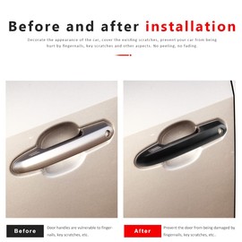 DLOVEG Exterior Door Handle Covers Compatible for 2019-2022 2023 2024 2025 Toyota Rav4 Accessories for Highlander 2024 2023 2022-2020 Handle Protectors with 4 Holes for Auto Sensors (Matte Black)