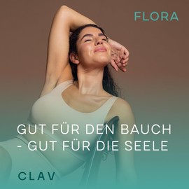 CLAV® Flora Bakterien-Kulturen Komplex - 23 probiotische Bakterienstämme ohne Inulin, 100 Milliarden KbE/g mit Lactobacillus & Bifidobakterien - 60 magensaftresistente Kapseln - Vegan