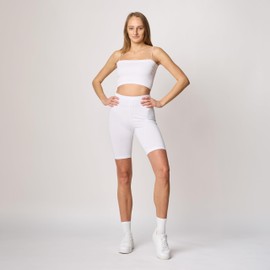 Merry Style MS10-200 Women's Cotton Short Leggings - White, size: xxl