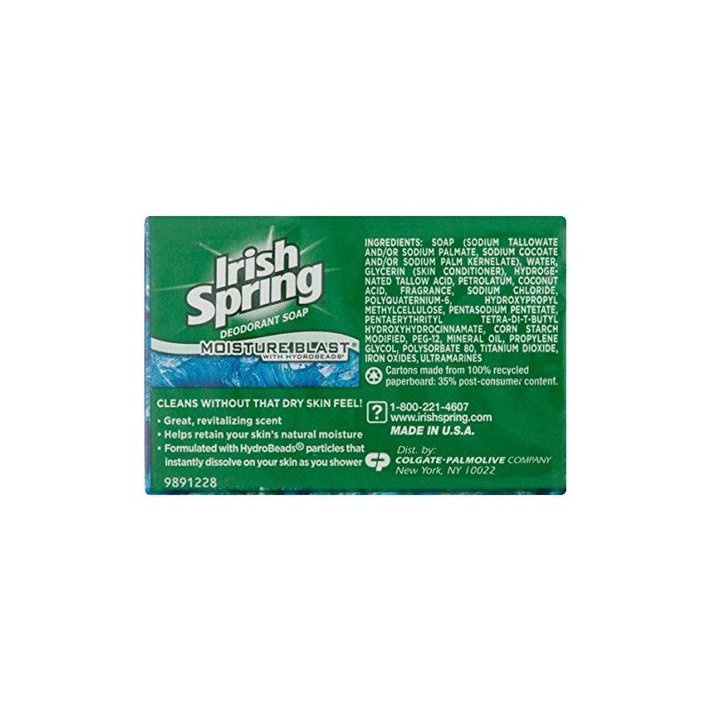 Irish Spring Moisture Blast (2) Bars 3.2 Oz