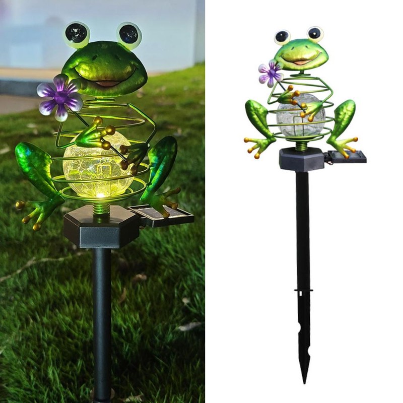 Solar Outdoor Lawn Lamp Frog Spring Garden Decoration Light Waterproof