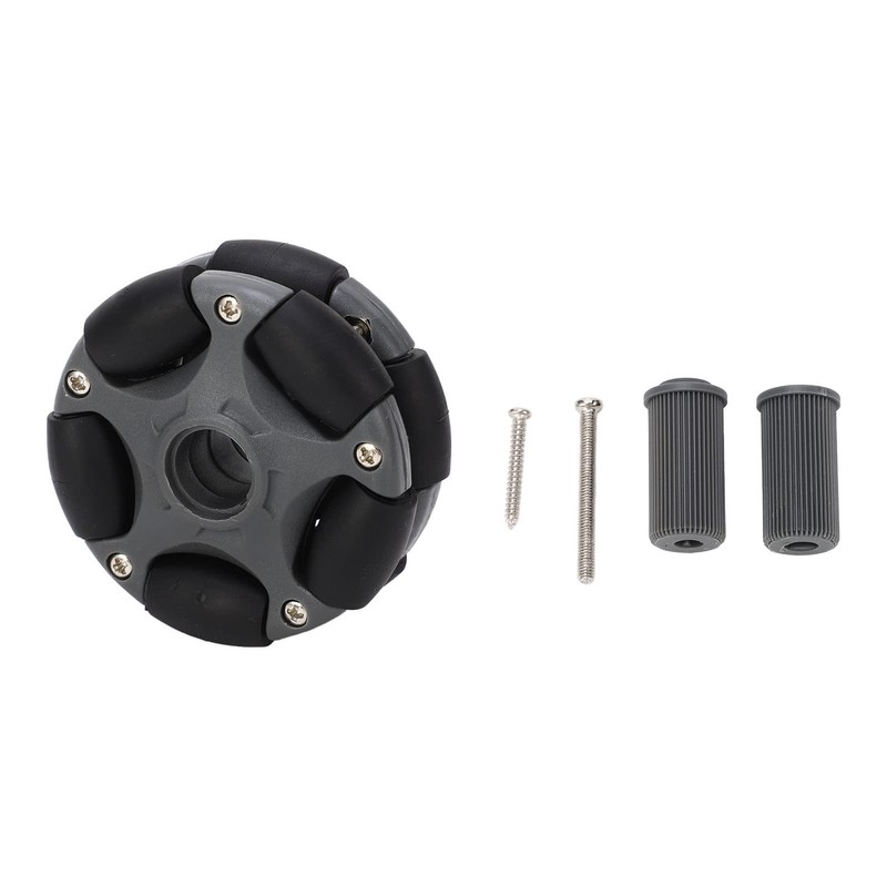 58mm Plastic Omnidirectional Wheel, Gray Black, Excellent Load Stability, Plastic
