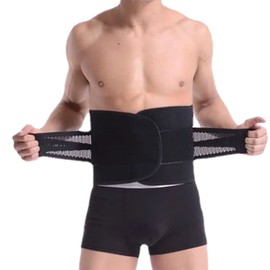 Adjustable Sports Back Brace Back Support Belt for Men Women Weightlifting Bodybuilding Running Basketball Black L Size