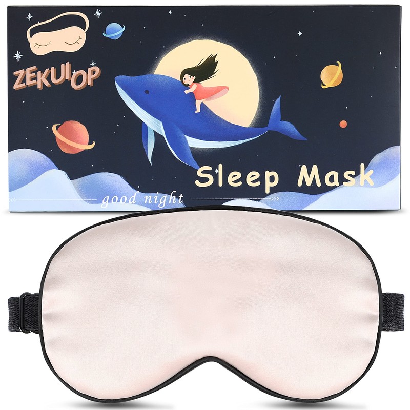 Sleep Mask, Super Soft Eye Masks with Adjustable Strap, Lightweight