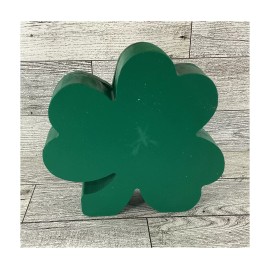 Agape Gifts Designs AGD Saint Patrick Decor - Irish Shamrock Chunky Wood Shaker Sitter