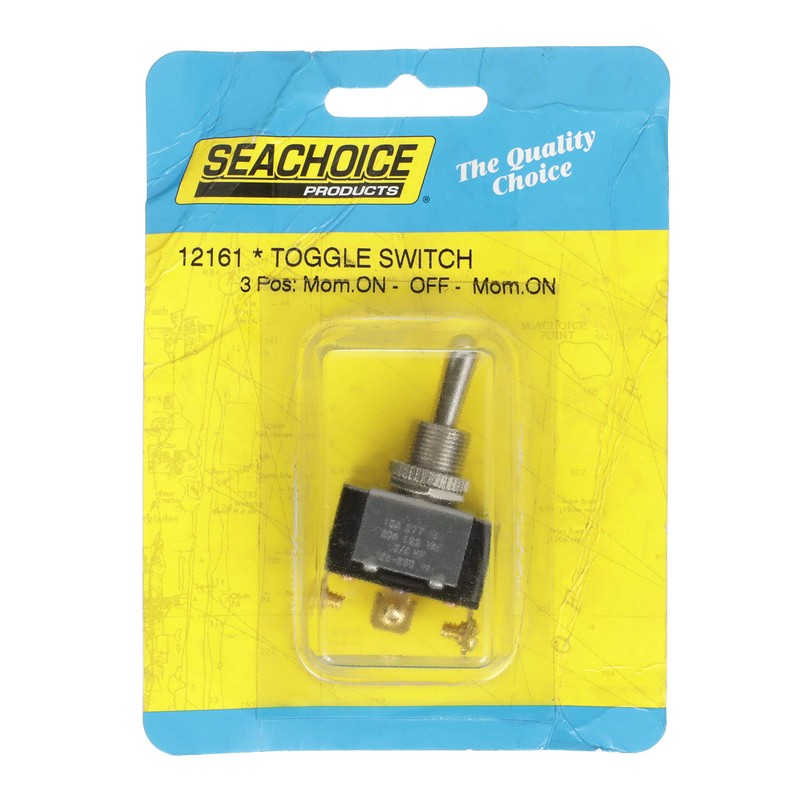 Seachoice 3-Position Boat Toggle Switch, Momentary On/Off/Momentary On