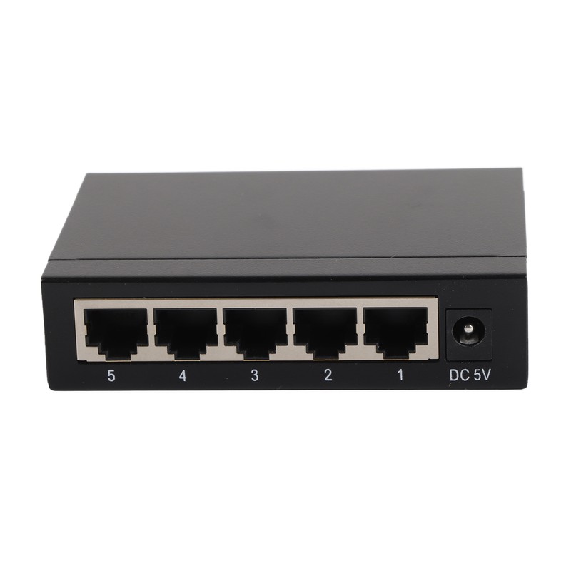 5 Port 10/100Mbps Ethernet Switch Plug and Play Unmanaged Home