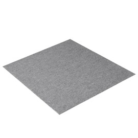 Happybuy Carpet Tiles Peel and Stick, 24" x 24" Squares Self-Adhesive, Soft Padded, Easy DIY for Bedroom & Living Room, Indoor & Outdoor (9Tiles, Light Gray)