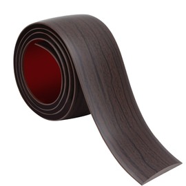 Floor Transition Strip 2" Self Adhesive Flat Vinyl Flooring Transitions Strip with Strong Backing Wood Grain 5cm, 3.28FT, Dark Walnut